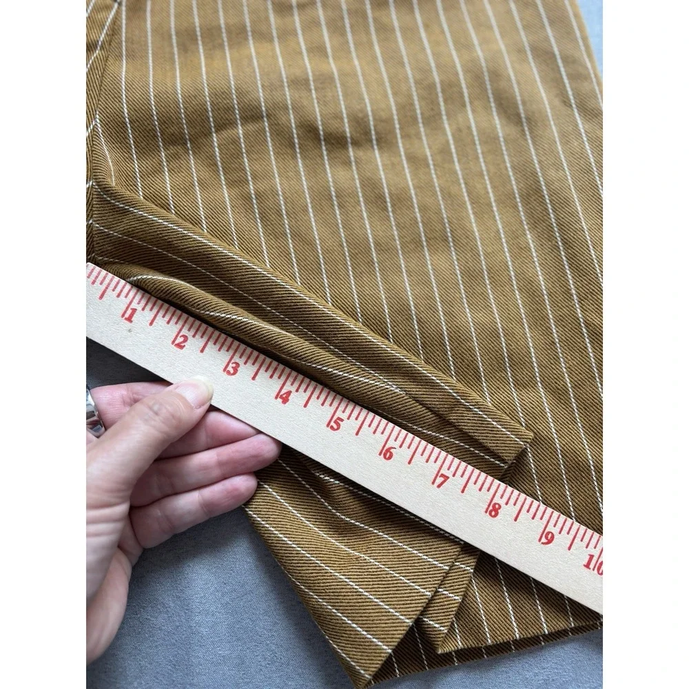 Vintage 70s Lane Bryant Pinstripe High Rise Bermuda Short S Twee Preppy Academia